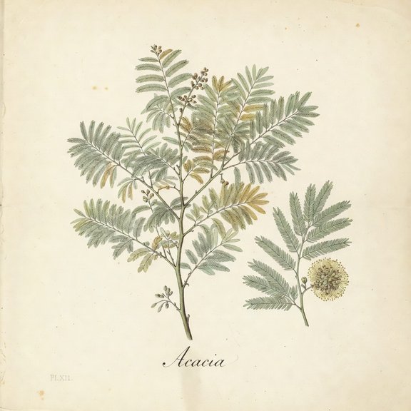 acacia botanical plate