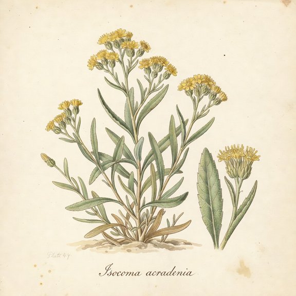Alkali Goldenbush botanical plate