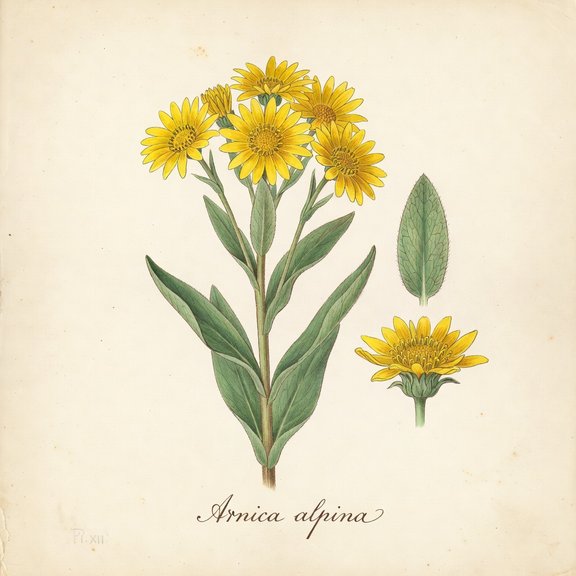 Alpine Arnica botanical plate