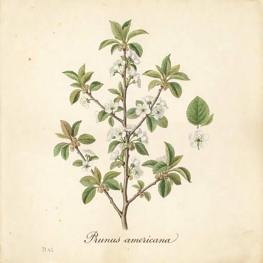 American Plum botanical plate