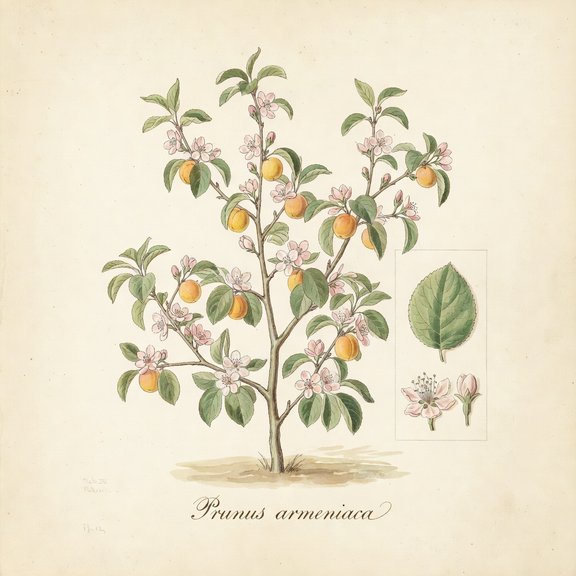 Apricot botanical plate