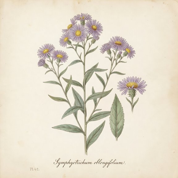 Aromatic Aster botanical plate