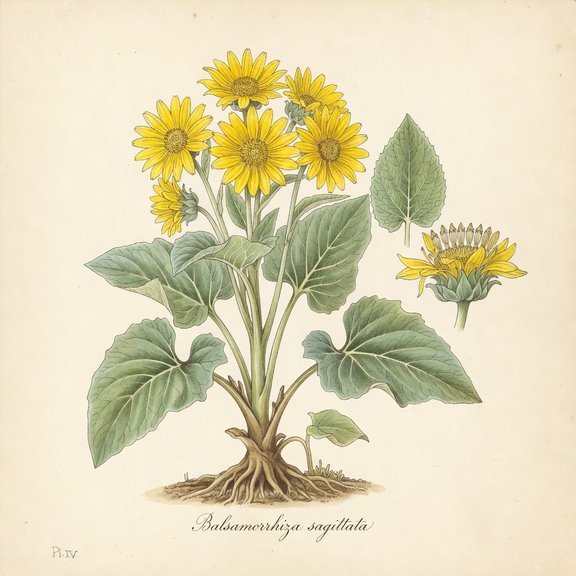 balsamroot botanical plate