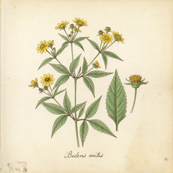 Beggar's Ticks botanical plate