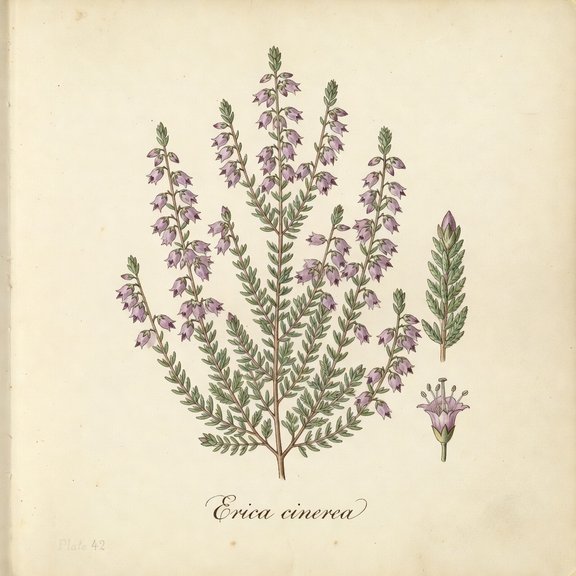 Bell Heather botanical plate