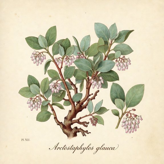 Bigberry Manzanita botanical plate