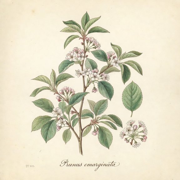 Bitter Cherry botanical plate