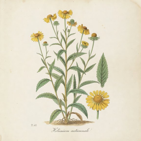 Bitterweed botanical plate