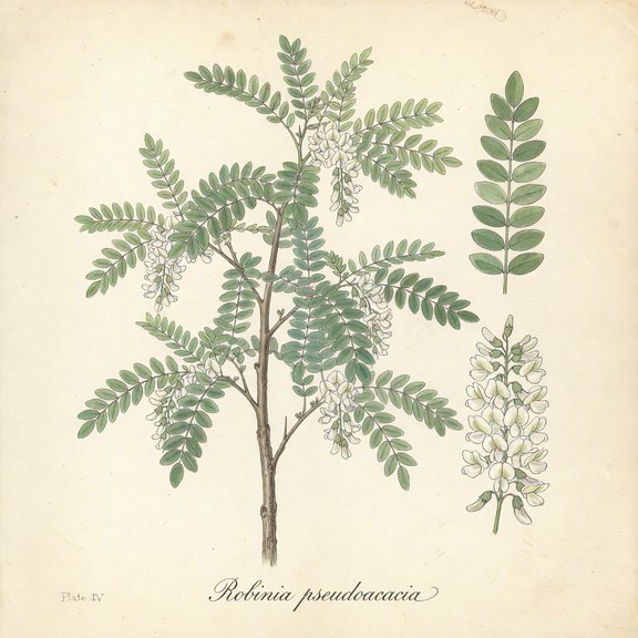 Black locust** botanical plate