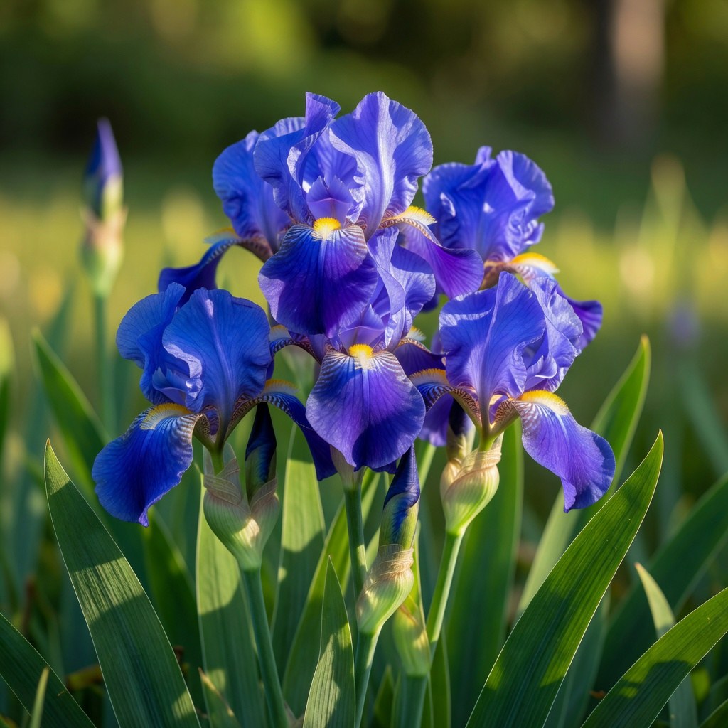 Blue bearded iris