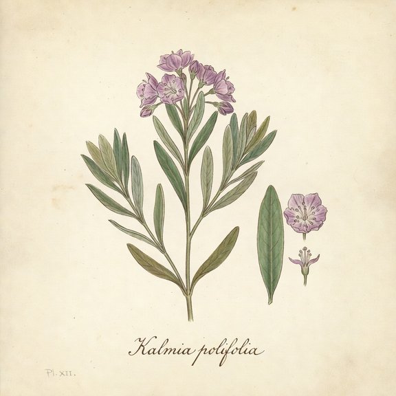 Bog Laurel botanical plate