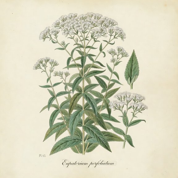Boneset botanical plate