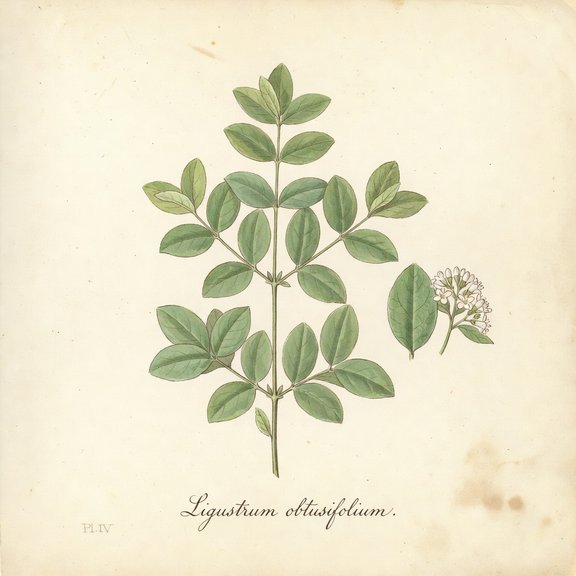 Border Privet botanical plate