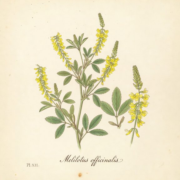 both sweet clover botanical plate