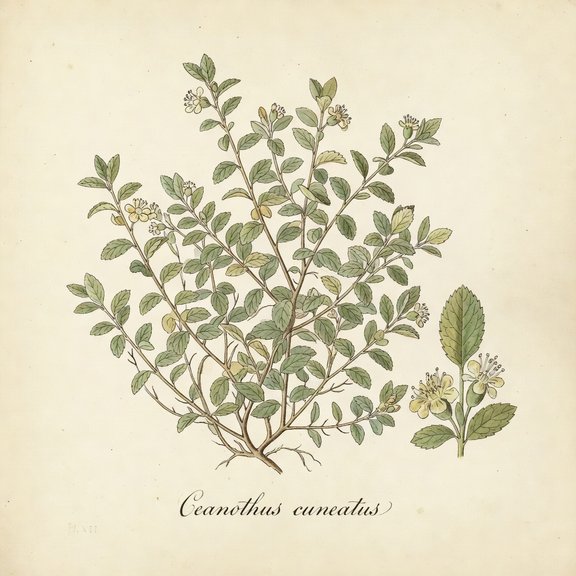 Buckbrush botanical plate