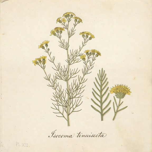Burroweed botanical plate