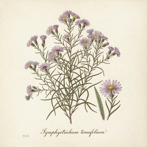 Bushy Aster botanical plate