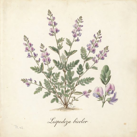 Bushy Lespedeza botanical plate
