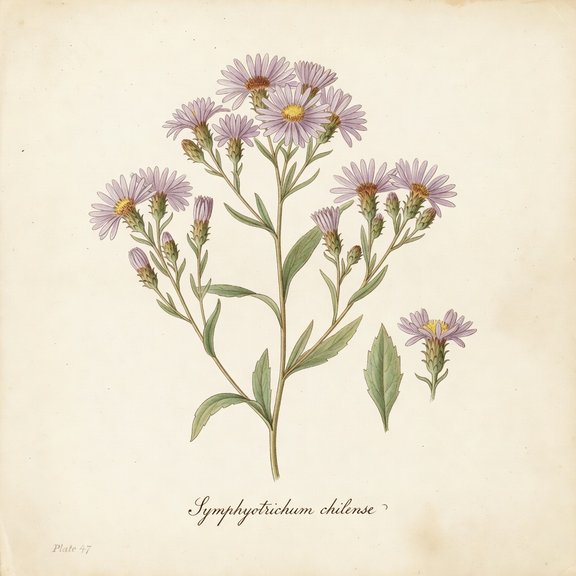 California Aster botanical plate