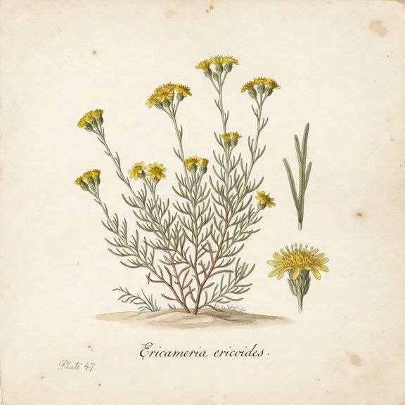 California Goldenbush botanical plate