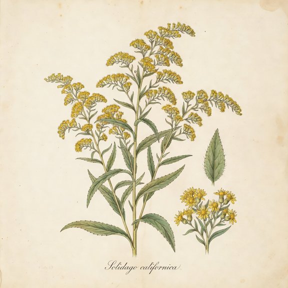 California Goldenrod botanical plate