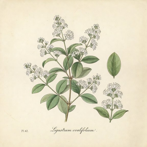California Privet botanical plate