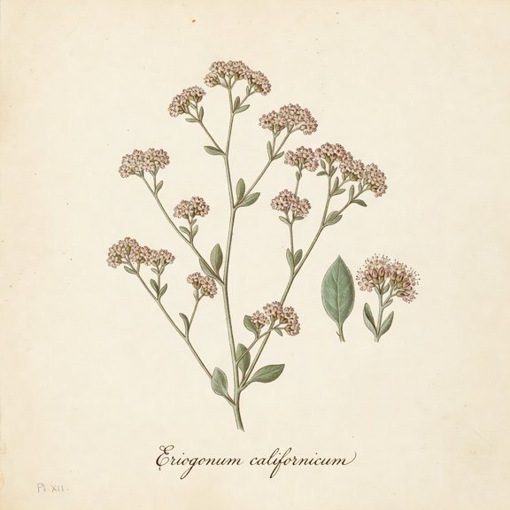 California Wild Buckwheat botanical plate