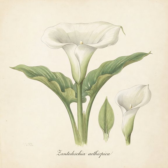 Calla Lily botanical plate