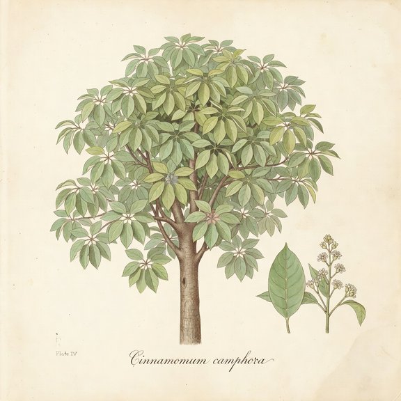 Camphor Tree botanical plate