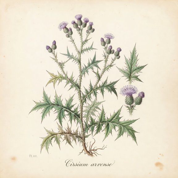 Canada Thistle botanical plate