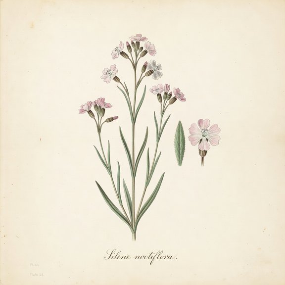 catchfly botanical plate