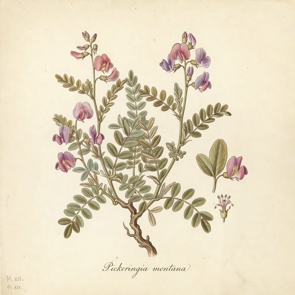 Chaparral Pea botanical plate