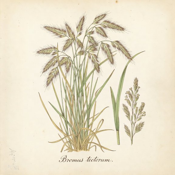 Cheatgrass botanical plate
