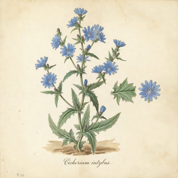 Chicory botanical plate