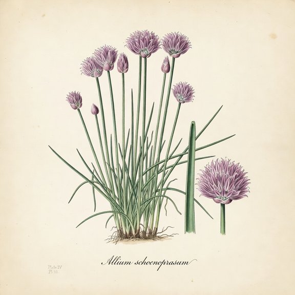 chive botanical plate