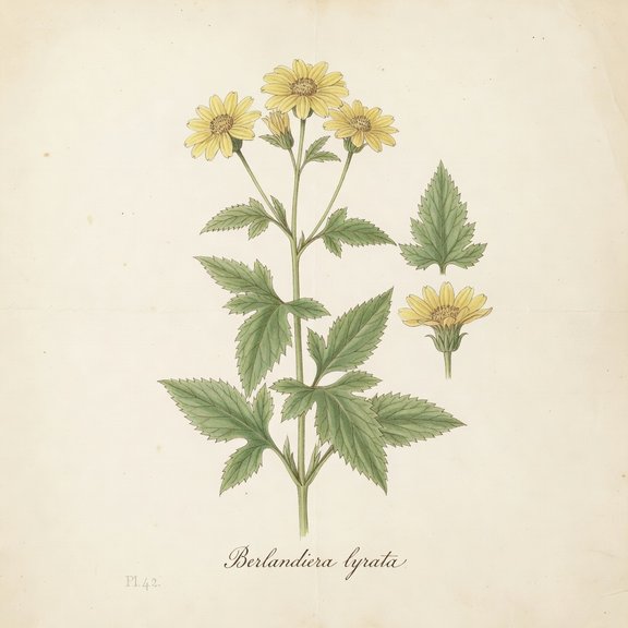 Chocolate Daisy botanical plate