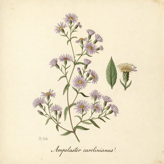 Climbing Aster botanical plate
