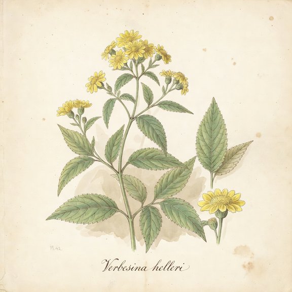 Coastalplain Yellowtops botanical plate