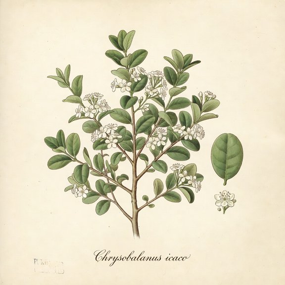 Cocoplum botanical plate