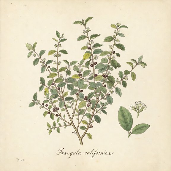 Coffeeberry botanical plate