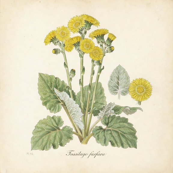 Coltsfoot botanical plate