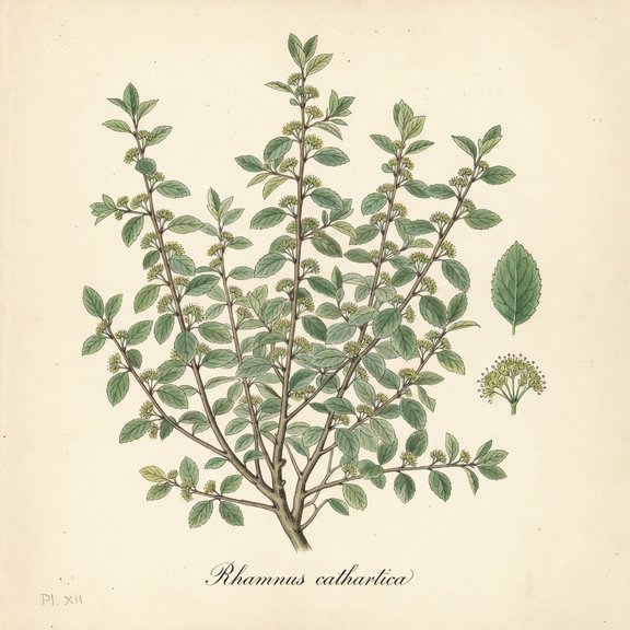 Common Buckthorn botanical plate