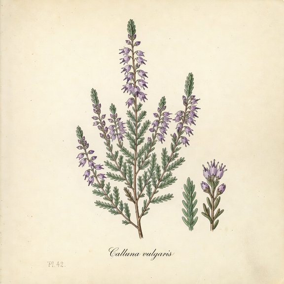 Common Heather botanical plate
