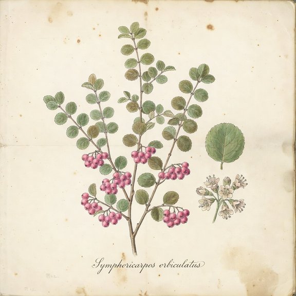 Coralberry botanical plate