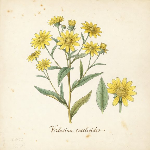 Cowpen Daisy botanical plate