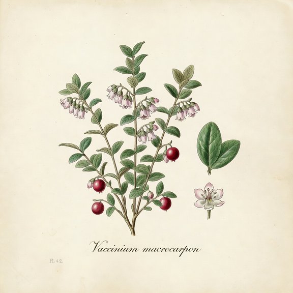 Cranberry botanical plate