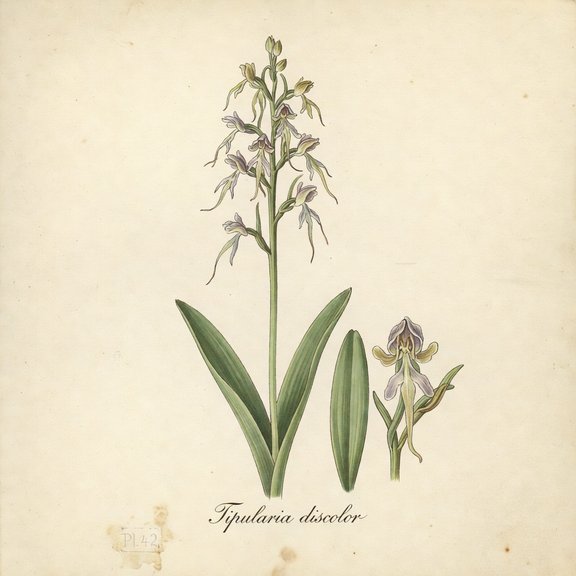 Cranefly Orchid botanical plate