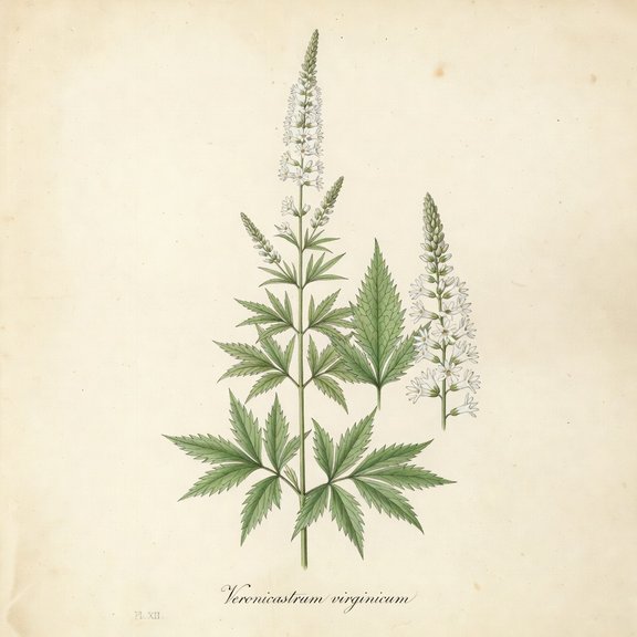 Culver's Root botanical plate