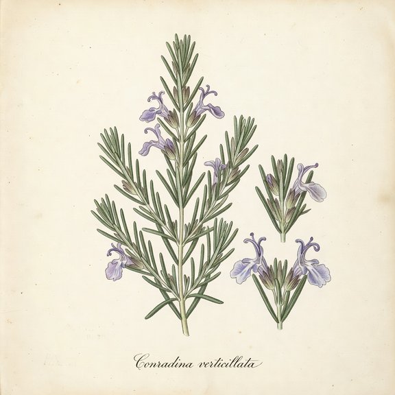 Cumberland Rosemary botanical plate