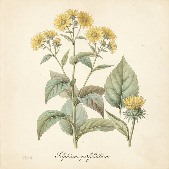 Cup Plant botanical plate